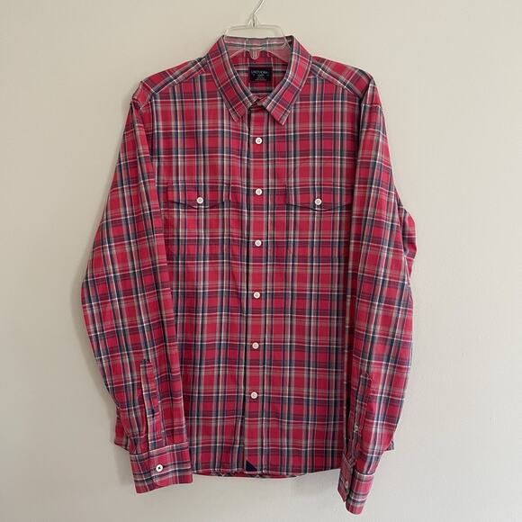 UNTUCKit Button Down Shirt Slim Fit Blue White Pink Gray Cotton Size Large - Picture 8 of 8